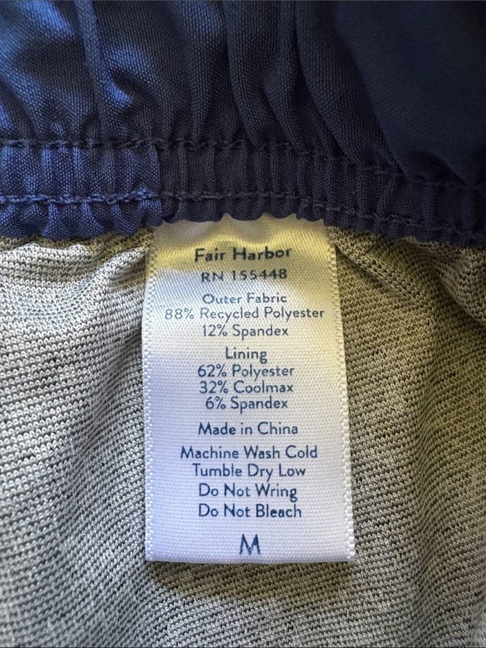Fair Harbor Blue Elastic Waist Swim Shorts - Picture 7 of 10